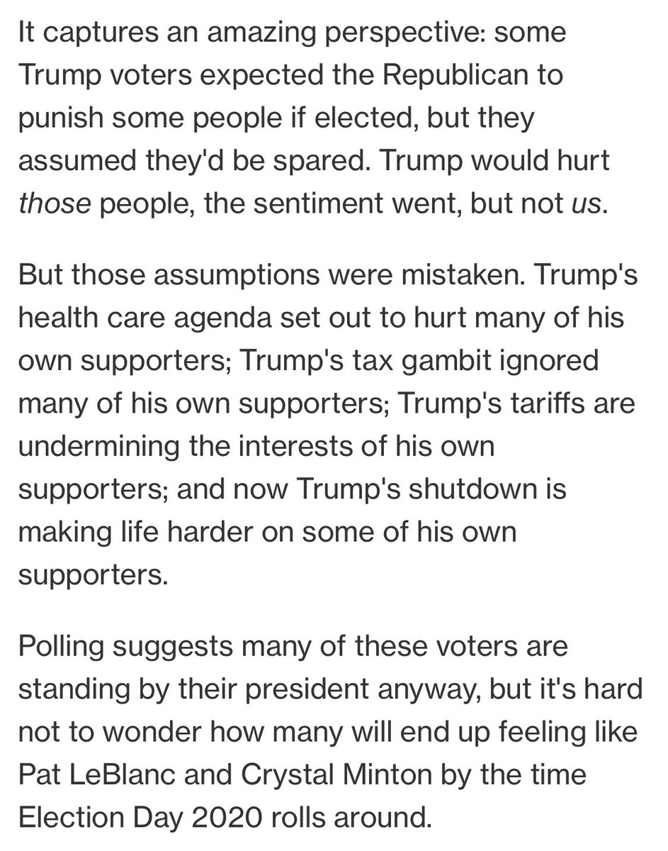 “He’s not hurting the people he needs to be hurting.” - Deplorable Trump voter, circa January 2019. | via  @stevebenen Batter up, MAGAts. Thoughts and prayers.   https://twitter.com/docrocktex26/status/1239224672375525377?s=21  https://twitter.com/bill_auclair/status/1252206219130892289