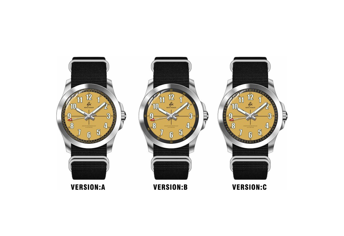 cgacompany's tweet photo. #watchdesign #letsdesigntogether Notice the vertical blasted lines are gone. This is based on feedback from all of you. Which version do you like best? Many suggested that the original Version A was too busy... Personally I am liking version C at present. What say you? https://t.co/8prY3ZxEI7