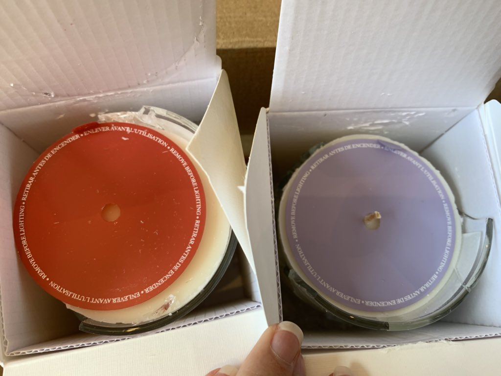 ellenwalker90's tweet photo. @ZARA @ZARA_Care @JOLOVESofficial please help! I ordered 3 #zaraemotions candles which arrived today. The glass has shattered on all of them 😢 (see photos). I have tried to get in touch of email/Facebook/phone to try and resolve but had no reply. Thanks in advance🙏 https://t.co/DpolXt3g1I