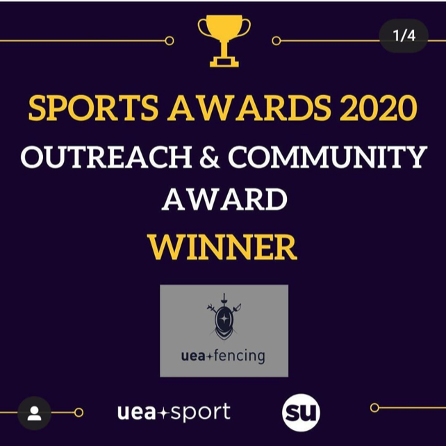 We're so happy to win this years Outreach &amp; Community award! 🙌🙌 Our club has put so much effort into our outreach over the years, this year we developed ties to local schools and delivered great sessions at UEA summer schools #outreach #winners #ueasportsawards #ueasport