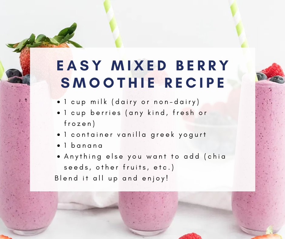 Looking for a new food while staying at home? Check out this easy smoothie recipe, full of nutrients and delicious!