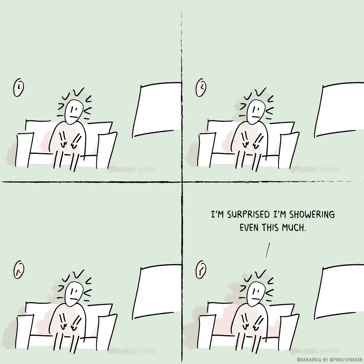 kerikeriq's tweet photo. Keri Keri Q #5

Day 40.
@kerikeriq by @pardisparker
https://t.co/yZbpTxayez

#kerikeriq #comic #comics #comix #webtoon #webcomic #webcomics #quarantine #covi̇d #coronavirus #funny #funnymemes #relatable #day40 #surprise #hygiene #shower #clean https://t.co/74a6cnrOHo