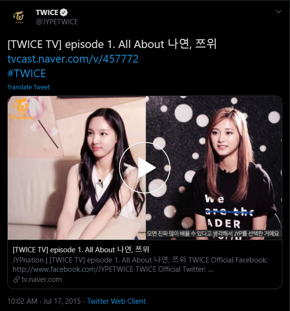 oh the entire order makes sense, they start with nayeon and tzuyu just as they did with TWICE TV 1. All About 나연, 쯔위back in 2015... haha no you are crying