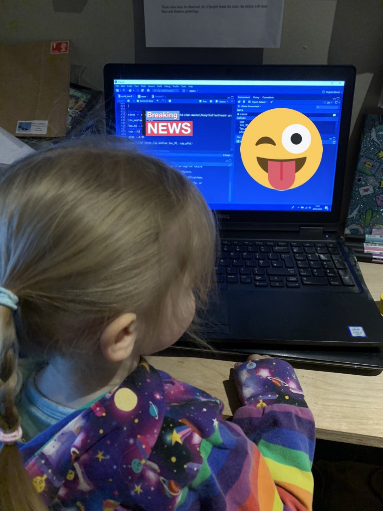 randomrainbow86's tweet photo. Never too young to learn code... #workingfromhome #nhsr #rstudio #parenting https://t.co/UYEox9W4VC