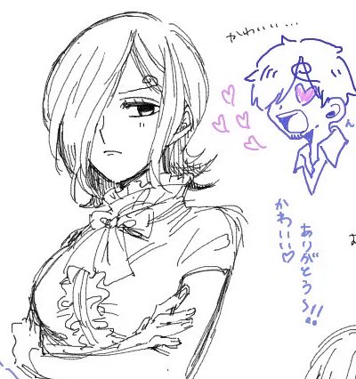 今日の絵チャ産物(ゆーちゃんのサンジくんを添えて) 