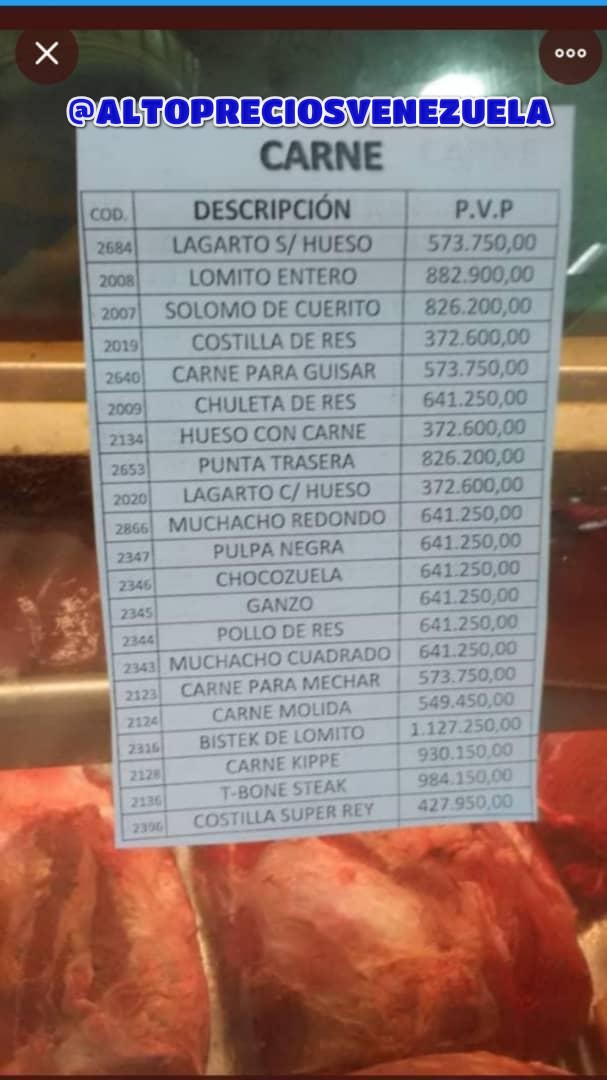Bistek de lomito #EstadoAnzoategui / (Via <a href="/jffalbogelsi/">Jean Franco</a> )..$8,05 / €7,38 #altopreciosvenezuela #altosprecios