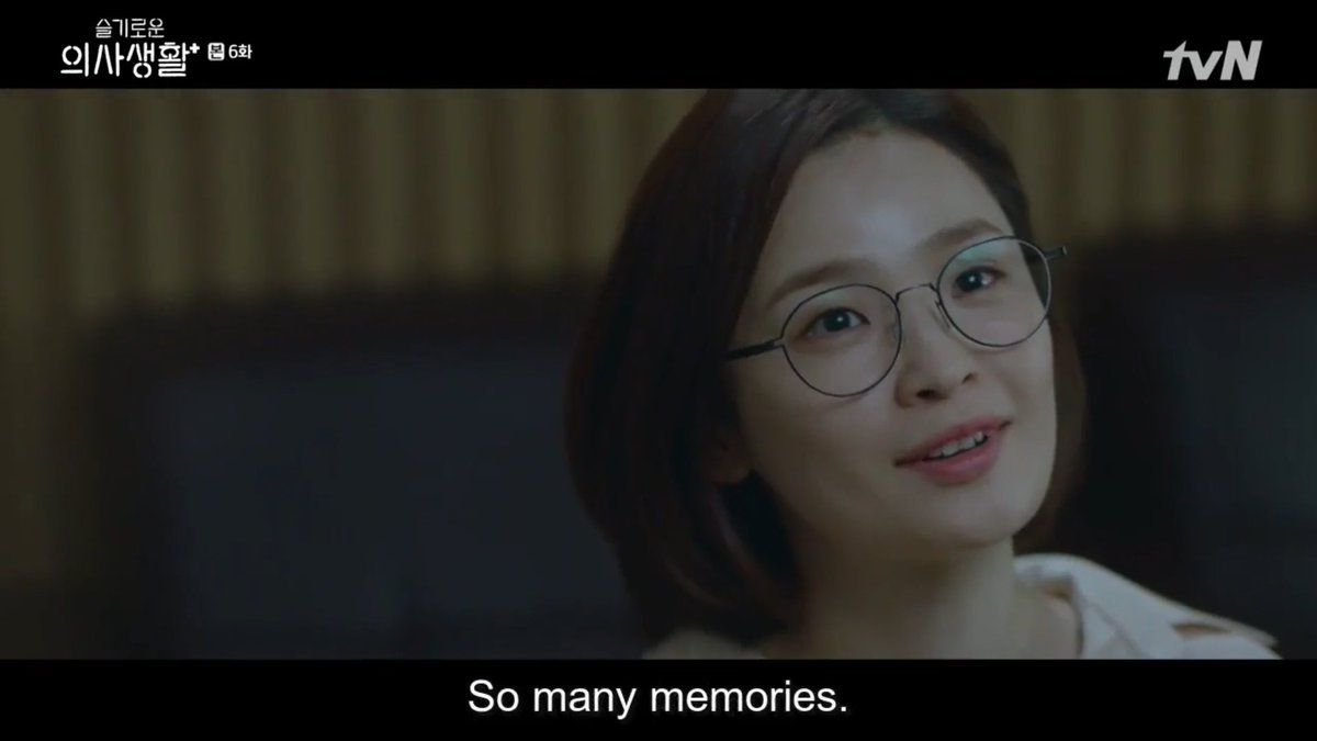 When Song Hwa said this " So Many memories" Ikjun is the type of person who always think of other people first. Re: Ikjun profile " a choice that the people I love will be happier than I am!" He realized that his Love Law is Wrong.   #HospitalPlaylist