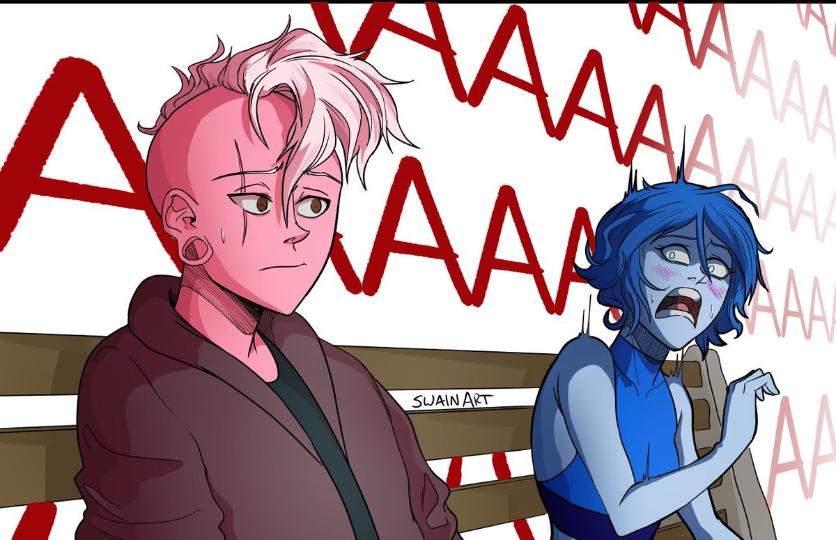 SwainArtFS's tweet photo. #LapisLazuli talks to herself. #StevenUniverse #StevenUniverseFuture #CaptainLars Full Pic: https://t.co/ya5jIMGrS3 https://t.co/PcgSRu3oKk