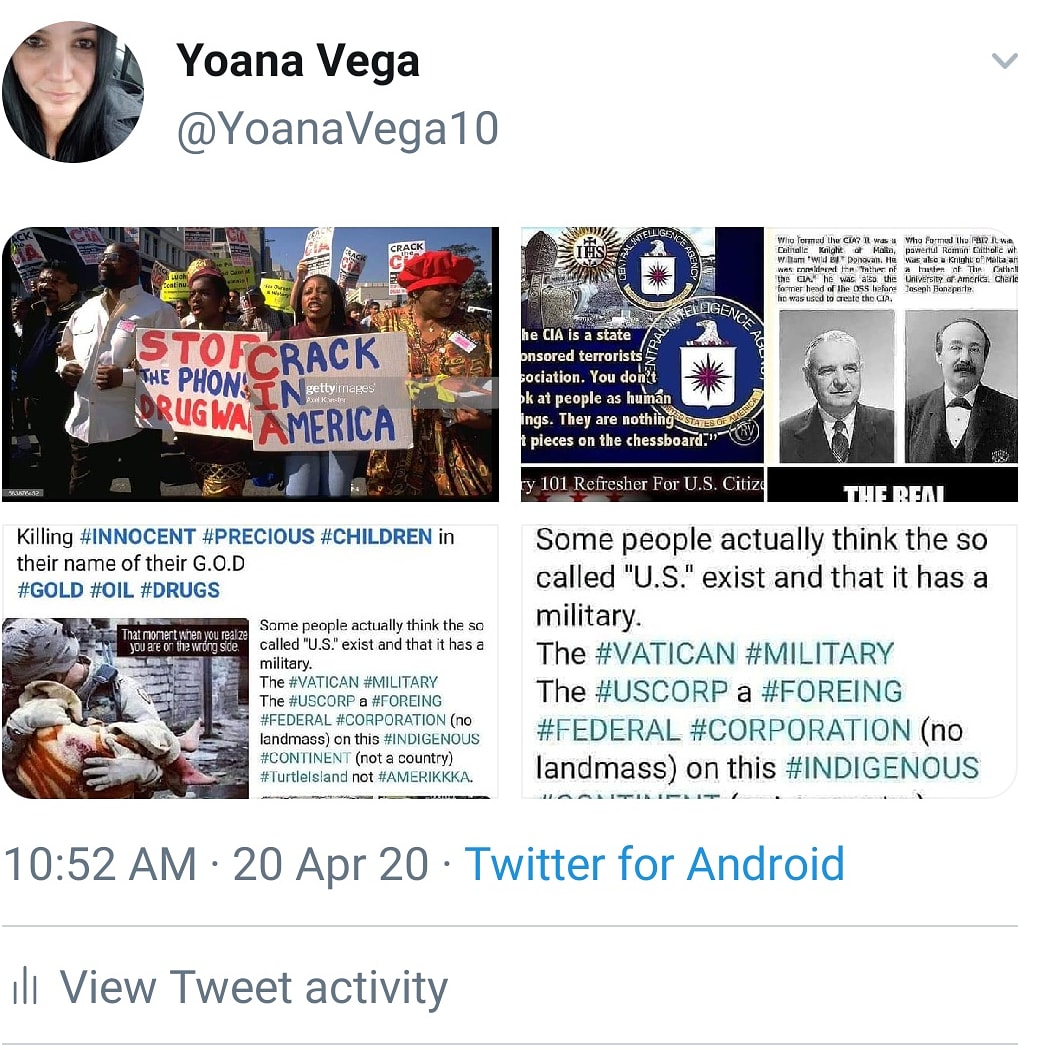 YoanaVega10's tweet photo. Just in case some of you were not aware that your #SKIN #pigmentation does not matter to those #PSYCHOPATHS #TERRORISTS #MURDERERS 
#THIEVES #RAPISTS #PEDOPHILES...
There's #NOGOVERNMENT #NoCOUNTRIES
only the #EVIL #VATICAN 
#BANKS &amp; #CORPORATIONS. https://t.co/mhSdEg99dC