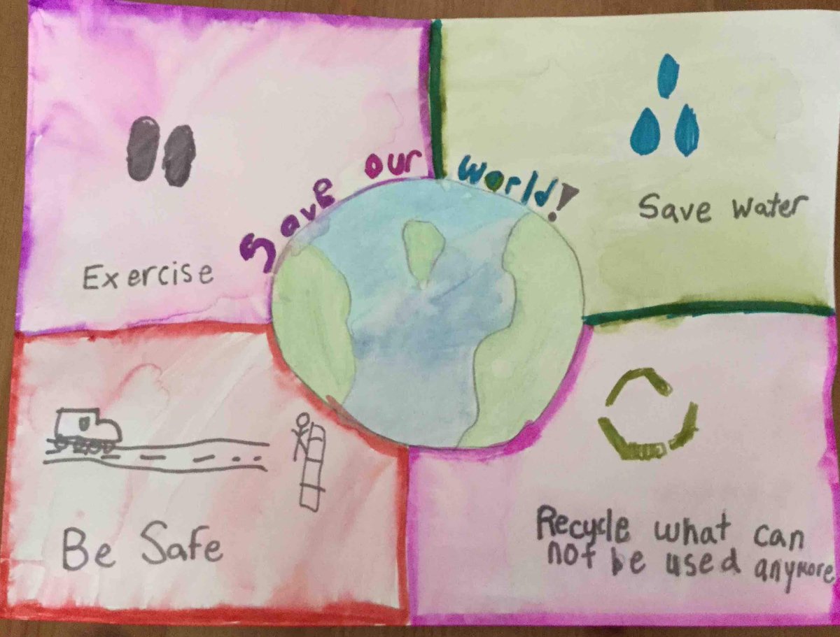 Earth Day 2020 this week! ADE's 4th gr. Madalyn made this poster. <a href="/HilliardSchools/">Hilliard Schools</a> @AltonDarby @sechatman