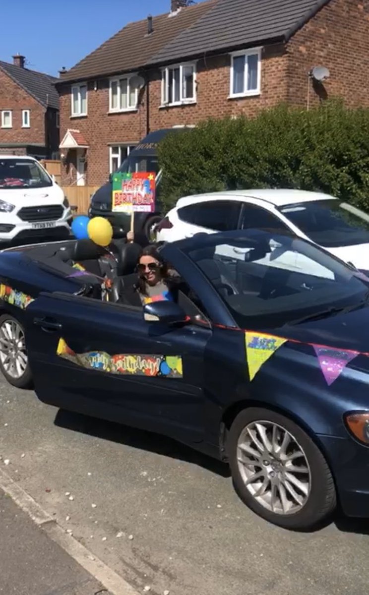 Today was the first of our isolation birthday squad delivery service. Armed with balloons, loud music, party hats, cake and candles we surprised our members for their birthdays on their doorstep. The smile on their faces...! Happy birthday Nicole and Tiammi #youthinlockdown