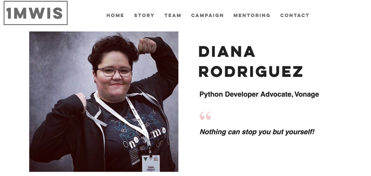 THREAD 8/51Welcome Diana Rodriguez - who turned coding into a career as a developer advocate. She also writes & tutors on Python & reminds us that there are no limits to what you can learn, create & share with others. She's kickass.Ft & thx  @cotufa82  http://www.1mwis.com/profiles/diana-rodriguez