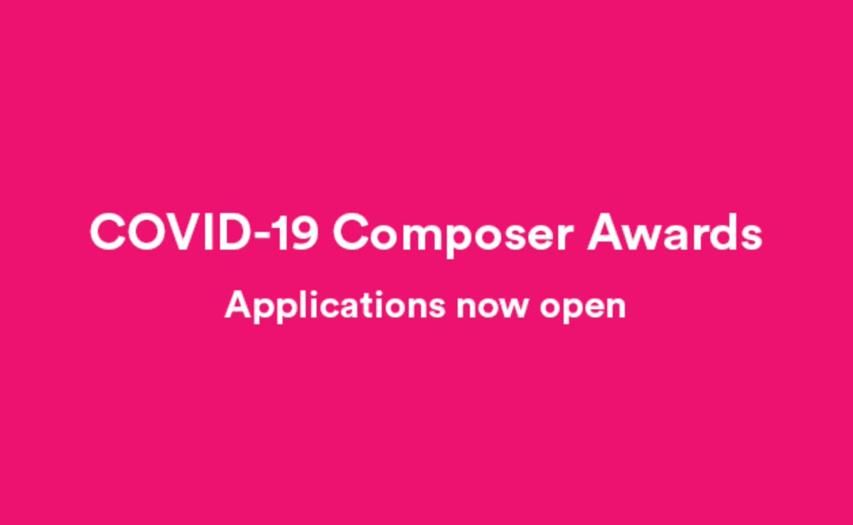 soundandmusic's tweet photo. Are you a composer or creator who has lost work due to the current crisis?

We've repurposed our Francis Chagrin Award to create the COVID-19 Composer Awards, offering small grants of £500 to develop skills during this time of quarantine - apply here: https://t.co/SaC2s4e5D0 https://t.co/XGw7IsJ9qb