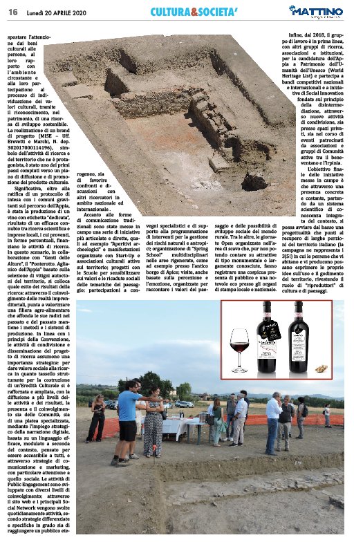 aal_project's tweet photo. ๐ฏ ๐ท Grazie a @IlMattinoFoggia per lo speciale dedicato a #AALProject (DiSPaC) #ViaAppia #archeologia #unisa https://t.co/7N6Mugqnjf