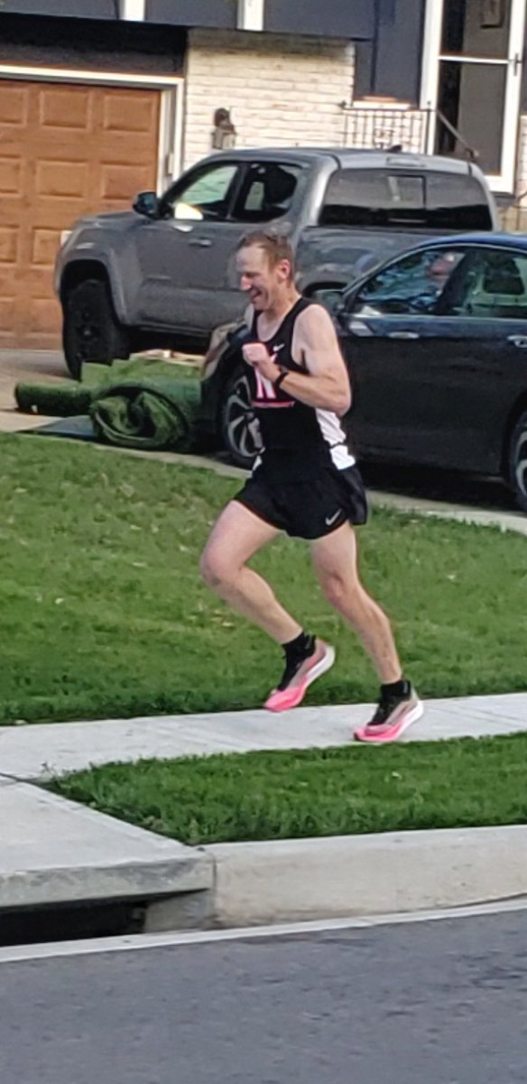 SMNGirlsSwim's tweet photo. Mr. Ewers was supposed to run the Boston Marathon today. It was canceled due to Covid-19, but that didn't stop him from doing it anyway!  You the man Mr. Ewers! #DewersDoesBoston2020 https://t.co/JySNdkcKJX
