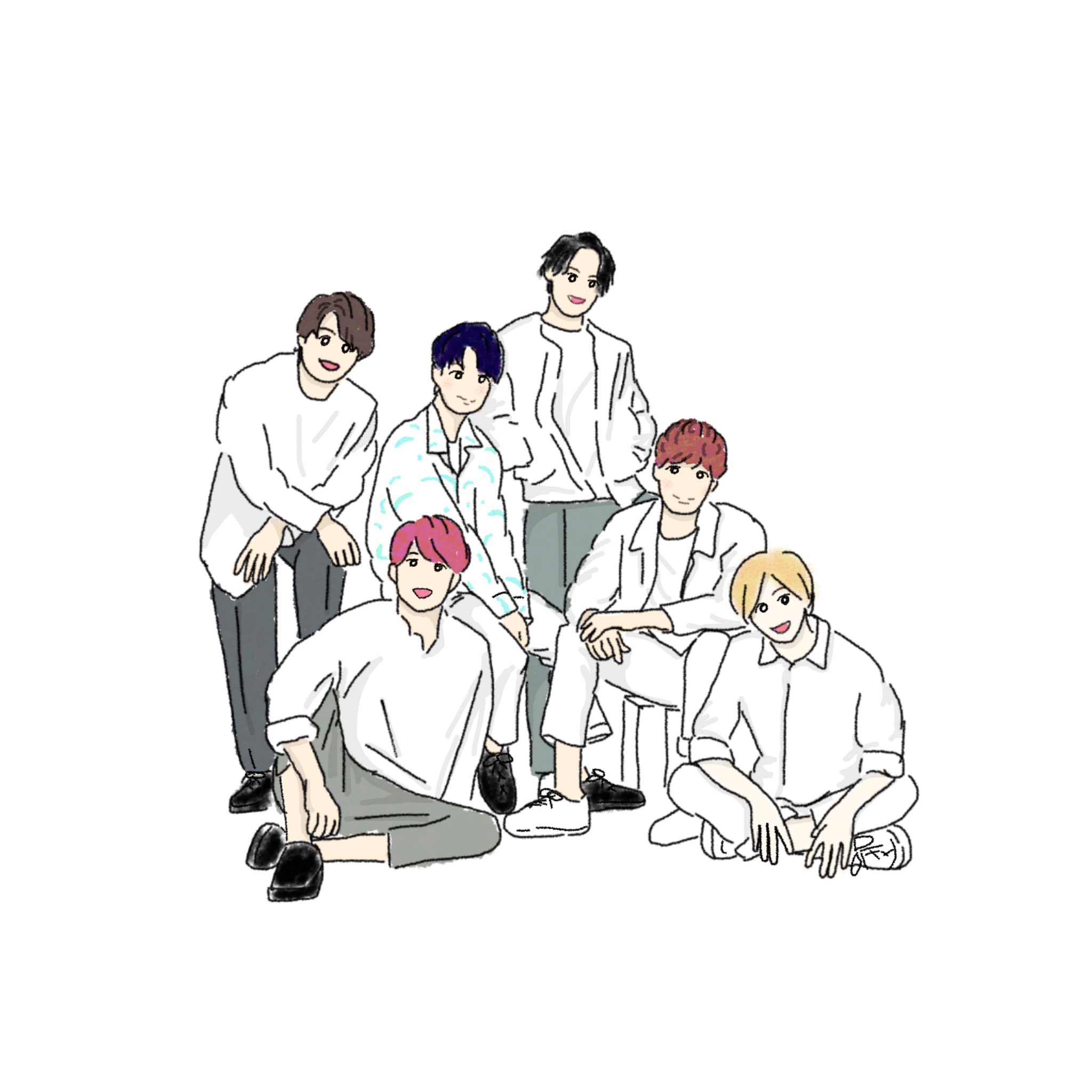 Twitter 上的 Y More表紙おめでと Sixtonesイラスト Sixtones線画 T Co C2tzucidab Twitter