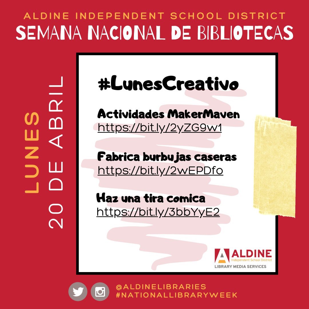 GranthamLMC's tweet image. It’s Maker Monday!  What can you make?  Lots of ideas here from everyday items you have at home!!! Let’s have some fun to celebrate National Library Week!!!#NationalLibraryWeek #AISDNationalLibraryWeek #aldineathome @Grantham_AISD @aldinelibraries