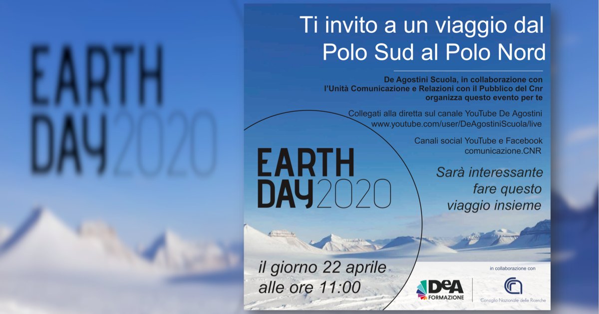 CNRsocial_'s tweet photo. #EarthDay2020: webinar gratuiti con @DeAScuola e ricercatori #Cnr organizzati in collaborazione con #ComunicazioneCNR
Leggi di più al link👇
https://t.co/OUbwTZCxso
#OnePeopleOnePlanet #IoCiTengo 
#GiornataMondialedellaTerra #22aprile https://t.co/WnKomcFXn8