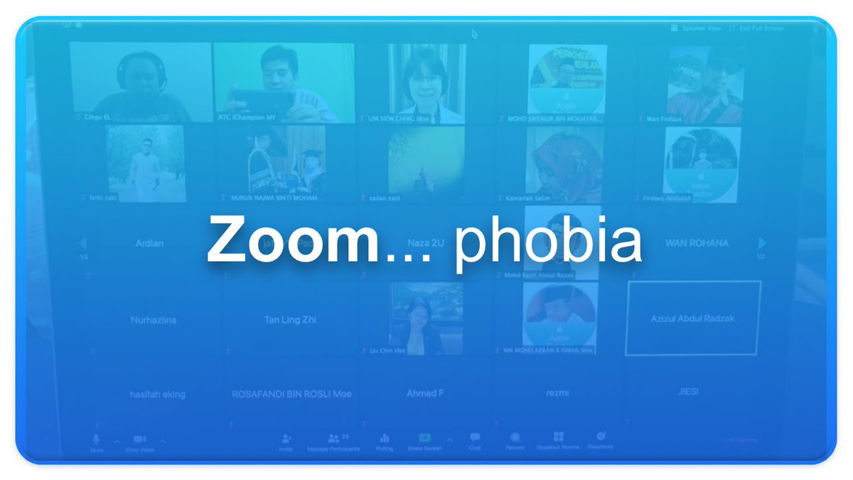 Anda mengalami sindrom 'Zoom.. phobia'? Sila baca ni.