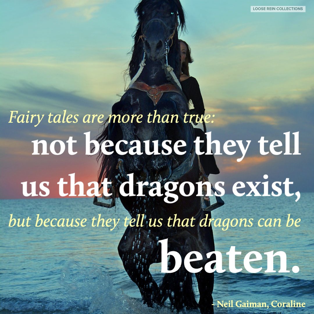 HeyLooseRein's tweet photo. Good morning! It's Monday, and we're all in this together. Find your favorite fairy tale and hang on tight! #quote #inspiration https://t.co/b8oWnu48bl