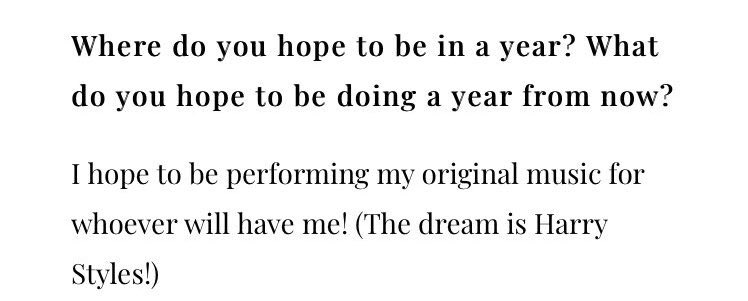 joshua said in different interviews that one of his dreams is to be harry’s opening act