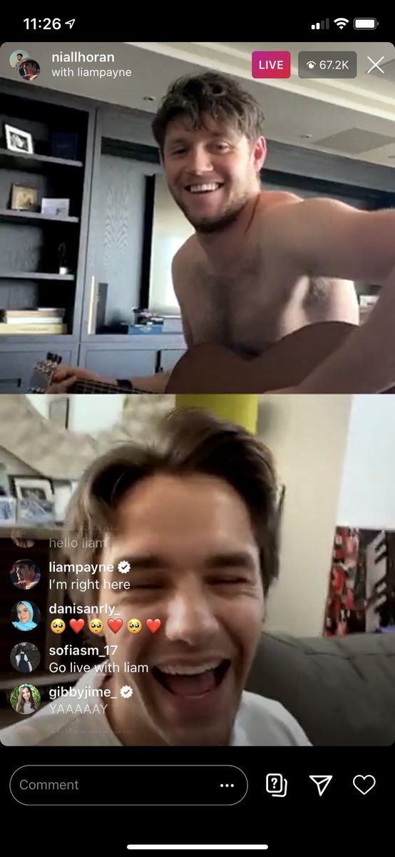 adoringharryxo's tweet photo. MAYBE IM FUCKING NUTS BUT I THINK LIAM RESPONDED TO ME ON NIALLS LIVE MY COMMENT IS gillschrader AND PEEP WHAT LIAM RESPONDS NO ONE ELSE WAS SAYING SOMETHING LIKE THAT UMMMM https://t.co/JfXtNqqmFp