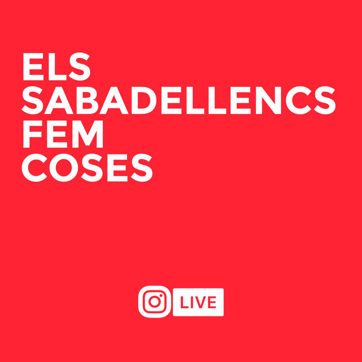 RadioSabadell's tweet photo. #Coronavid19 | Tercera setmana a @radiosabadell d’"Els sabadellencs fem coses"! 

🗓️ Dilluns 20: Documentals i pel·lícules de moda en línia    👉 @silvia_uceda 

📲 Instagram de @RadioSabadell 

⏰ 18.30h! https://t.co/F2yNUNIyoj