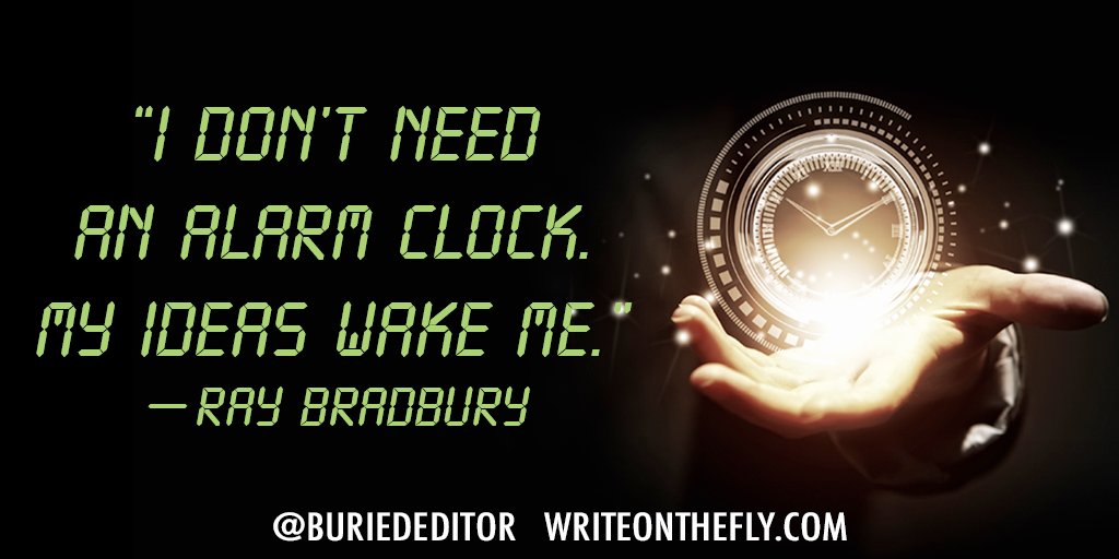 "I don't need an alarm clock. My ideas wake me," said Ray Bradbury. 

Now, my question: Is that as true for you as it is for me? I've woken up so many times in the middle of the night mid-story.

#MotivationMonday #WriteMotivation #AmWriting #writerslife