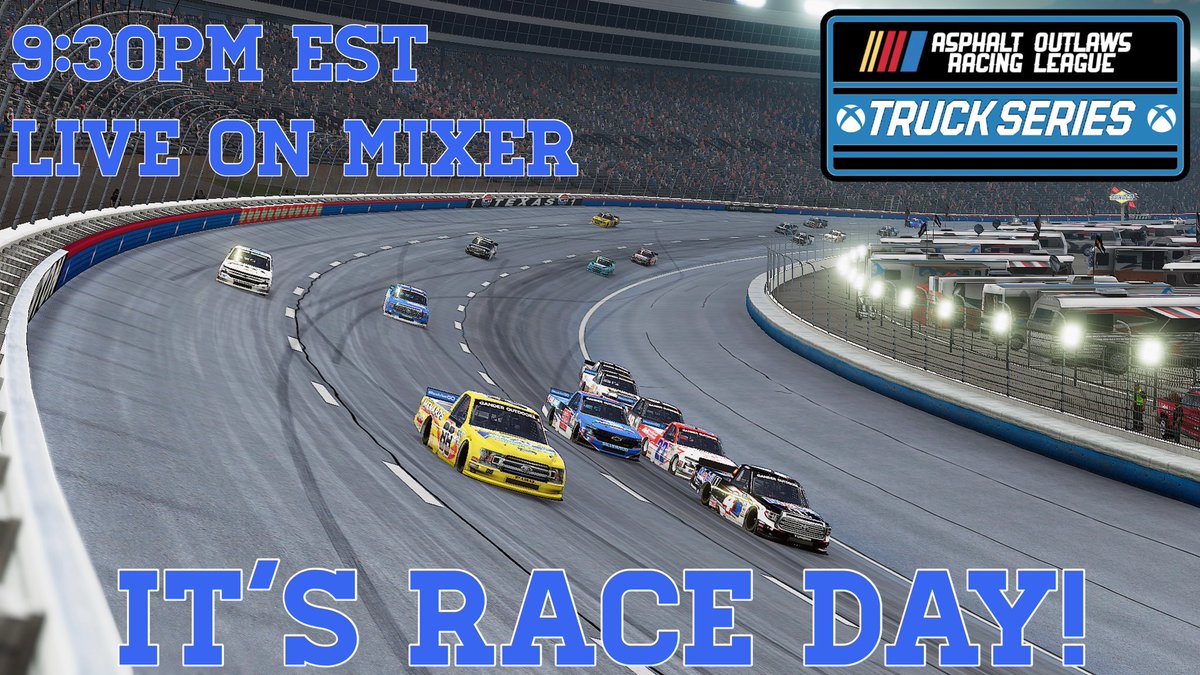 AsphaltOutlawRL's tweet photo. IT’S RACE DAY! Join us tonight at 9:30PM EST on Mixer! #AORL #TruckSeries https://t.co/4EXDxjjZm5