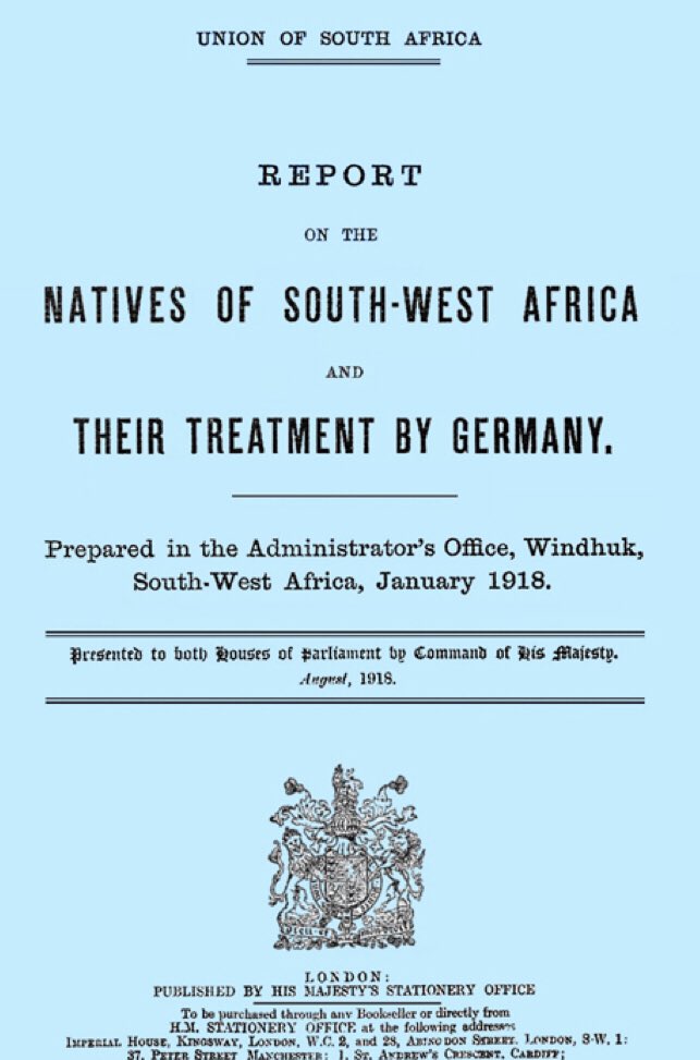 8/ Remember prior to Hitler, colonial Germans committed the first genocide of the 20th century in Namibia from 1904-1908, killing over 100 000 Namibians, cut off their heads, boiled them and send off the skulls to Germany.The rest were put in concentration camps  @xandatoto