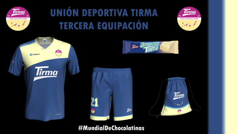 UDTirma's tweet photo. #MundialDeChocolatinas 

Y ya la tercera equipación de la UD Tirma para disputar las últimas horas de la final.

#TirMaracanazo
#TirmaForever https://t.co/WMfenn83vs