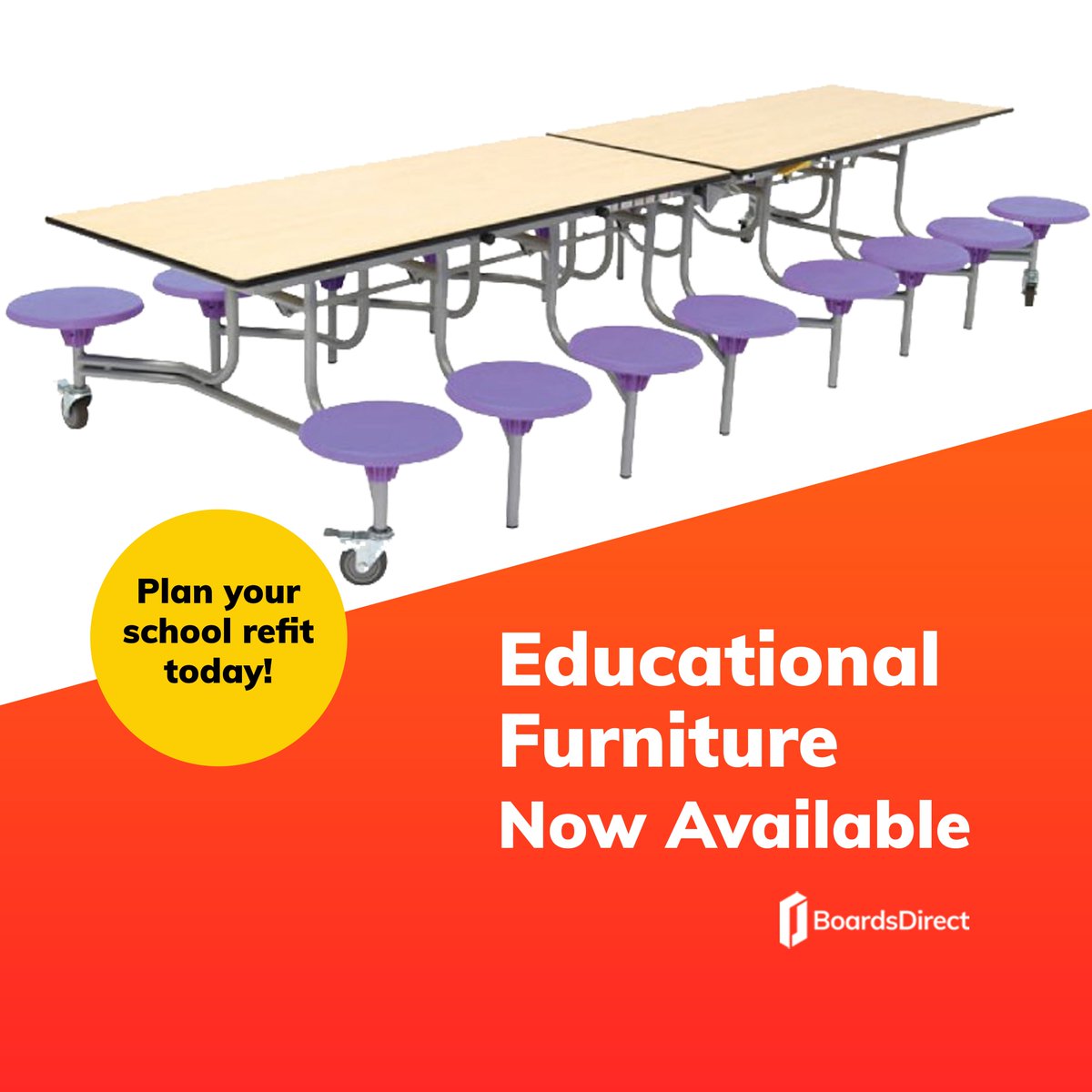 boardsdirect's tweet photo. There might never be a better time to plan your school summer refit.  At Boards Direct we have our great new school furniture range as well as our unrivalled range of whiteboards and noticeboards.  Credit facilities available, free surveys and much more - https://t.co/FfjN5lIoTn https://t.co/4NFIMpzjRK