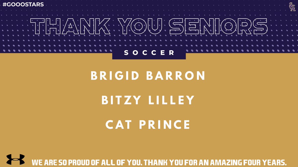 SCAwixom's tweet photo. ⚽ These three #soccer #STARS always worked their hardest for the team and cheered on their fellow STARS on and off the field. Thank you ladies for using your #femininegenius to be true leaders for good! ⭐💜⚽ #SCAsoccer #SCAathletics #SCAleadership #SCA @SCAstars https://t.co/3ZxkEJQVbL