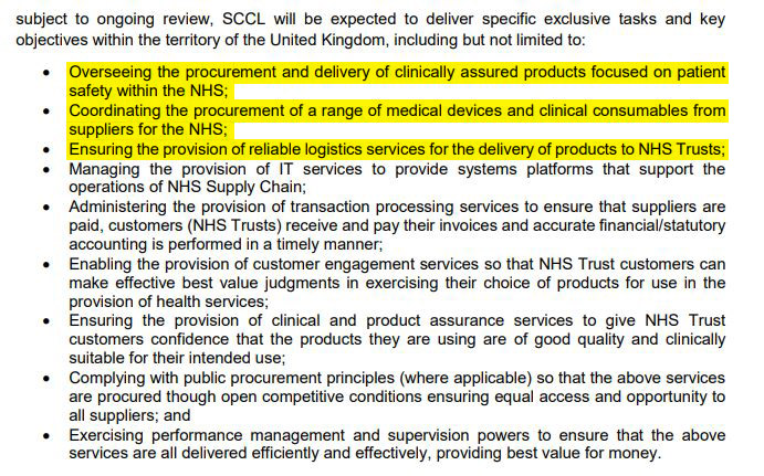 "Overseeing the procurement & delivery of clinically assured products focused on patient safety" & "Ensuring the provision of reliable logistics services for the delivery of products to NHS Trusts" is literally in Matt Hancock's job description.He doesn't seem to have grasped it