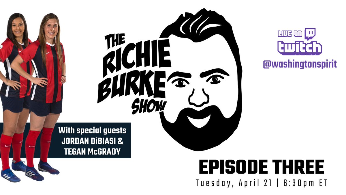 TOMORROW: Richie is getting MOBBED! <a href="/DiBiasiJordan/">Jordan DiBiasi</a> and <a href="/teganmcgrady9/">Teegs9⚽️</a> join the show together. Watch live on Twitch: twitch.tv/washingtonspir…

Got any questions for the three? Let us know!