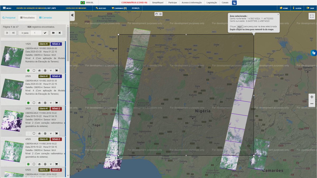@tyhwoh5 @DisastersChart @inpe_mct @CNES @AirbusSpace You may also want to check out our #CBERS4 imagery we acquire regularly over Nigeria.

Free of charge at dgi.inpe.br/catalogo/