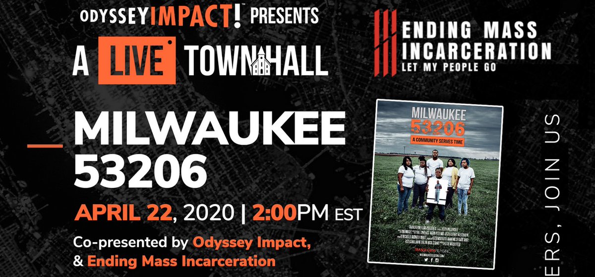 OdysseyImpactNY's tweet image. Join us this Wednesday for a LIVE TOWN HALL w/ @MzBrittBMW @craigderoche @MelissaPotterPR @ebenezer_atl + more! RSVP here: bit.ly/3bkhmkF
#cjreform #massincarceration @MILWAUKEE53206