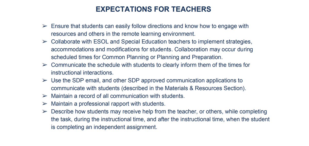 Interesting note:Philly teachers are expected to "maintain a record of all communication with students" during online learning period. #phled