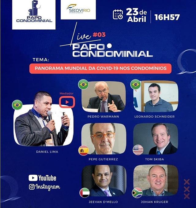 abrasindicos's tweet photo. O Papo Condominial + o SECOVI-RIO @secovirio anunciam a LIVE #03 no dia 23/04 (quinta-feira) às 16:57hs moderada por Daniel Lima @danielrslima que convidou grandes especialistas de vários países para debaterem sobre o tema: PANORAMA MUNDIAL DA COVID-19… https://t.co/CWvwdaWxNU https://t.co/SqsFgKyu47