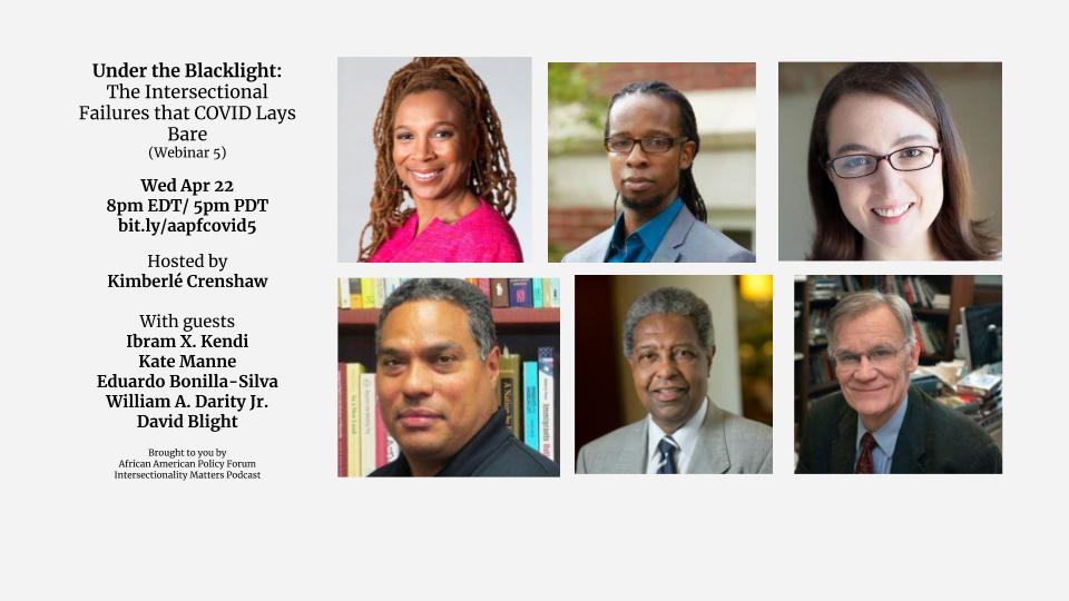 Join  @sandylocks  @DrIbram  @davidwblight  @kate_manne  @SandyDarity Wed as they look @ the history of disasters and the pre-conditions that make their destructiveness possible, particularly pertaining to race and gender inequality with the COVID crisis. RSVP:  http://bit.ly/aapfcovid5 