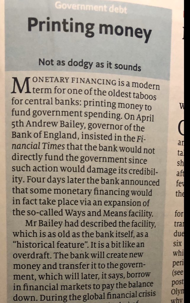 joker_xrp's tweet photo. From This Weeks Economist, BOE Governor Andrew Bailey:
“The Bank will create new money and transfer it to the government, which will later, it says, borrow in financial markets to pay the balance” #PreAllocation
IT IS HAPPENING #XRP #DLT🃏 https://t.co/syMAzANNlc