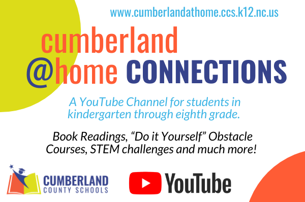 CumberlandCoSch's tweet photo. We are excited to launch our new YouTube channel, Cumberland@Home Connections, which provides daily educational content for students in kindergarten through eighth grade. Learn more here: https://t.co/4x6dOkLSoW https://t.co/GXRLrqRArN