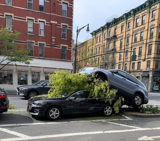 So...this happened around 3:15 p.m. on Columbus Avenue:  https://www.westsiderag.com/2020/04/20/failure-to-launch We're open to a better headline if you've got one.