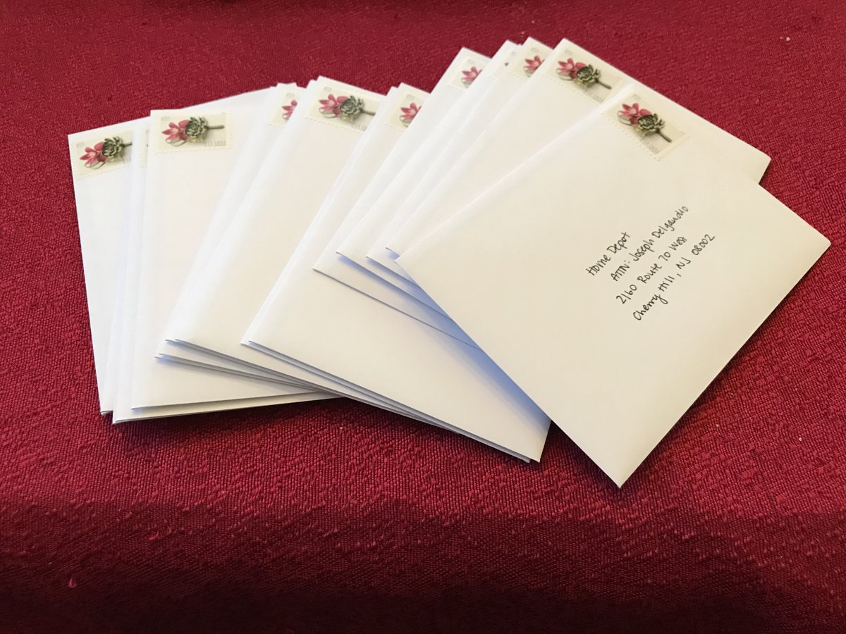 ThdSca's tweet photo. Leslie Kollmeyer's cards all ready to be sent out!! 

#THDWeCareForYou #COVID19 https://t.co/gz6iMG95iq