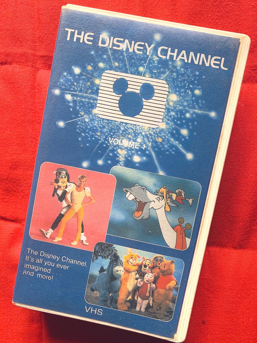 retrorerun's tweet photo. RetroRerun presents a rare Disney Channel VHS dated 1984- 11 years before the channel hit the screens of the UK. This video is a UK edition and features classic shows including Welcome to Pooh Corner and Good Morning Mickey. https://t.co/YyVUmBJA5c