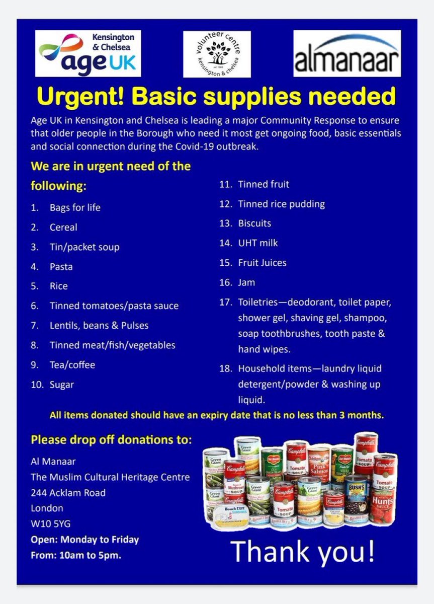The Al Manaar Mosque in North Kensington which was visited by the Duchess of Sussex is one of the main food hubs in  @BBKC during the COVID-19 crisis, providing food and essentials to the local community.  @emmadentcoad  #FaithAsTheFourthEmergencyService