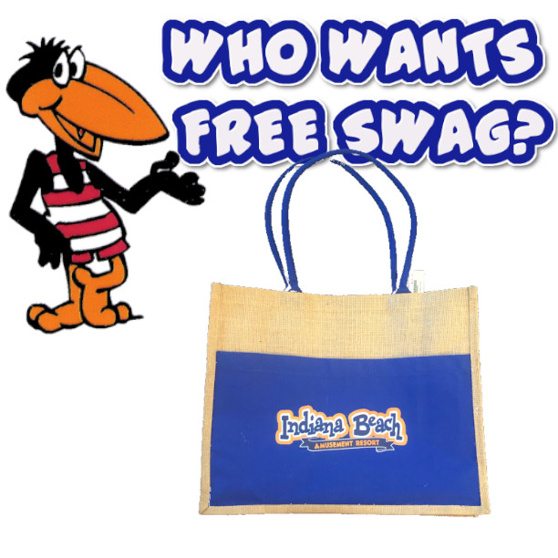 Looks like the <a href="/IBCrow/">IB Crow</a> raided the gift shop!  To win this Indiana Beach - Beach Bag:

Like, Retweet and Follow!  Once we get to 2,000 followers, one lucky participant will win this Beach Bag!

#IndianaBeach