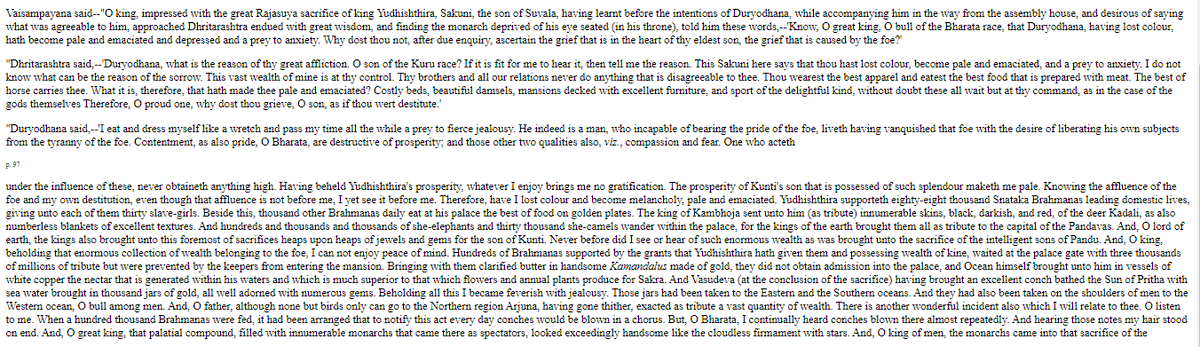 KMG version, here Duryodhana talks about suicide if Dhritrashtra does not allows the dice game.