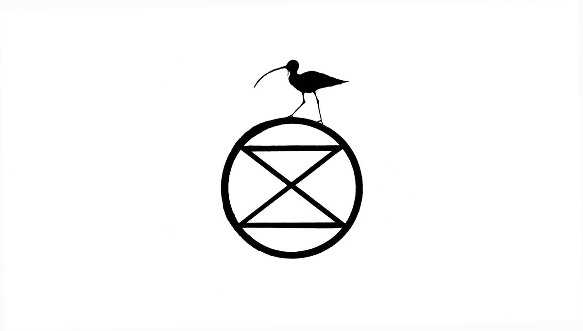 Katie Holten | Language of Trees🌳 | CRISIS 🇵🇸 (@katieholten) on Twitter photo Tomorrow is #WorldCurlewDay.
Curlews are at risk of extinction. They need our help. Follow <a href="/CurlewAction/">Curlew Action</a> for more info.
To acknowledge their singular beauty I drew a lone Curlew striding across the Earth, represented here by the Extinction Symbol.
#EarthDay Tomorrow is #WorldCurlewDay.
Curlews are at risk of extinction. They need our help. Follow <a href="/CurlewAction/">Curlew Action</a> for more info.
To acknowledge their singular beauty I drew a lone Curlew striding across the Earth, represented here by the Extinction Symbol.
#EarthDay