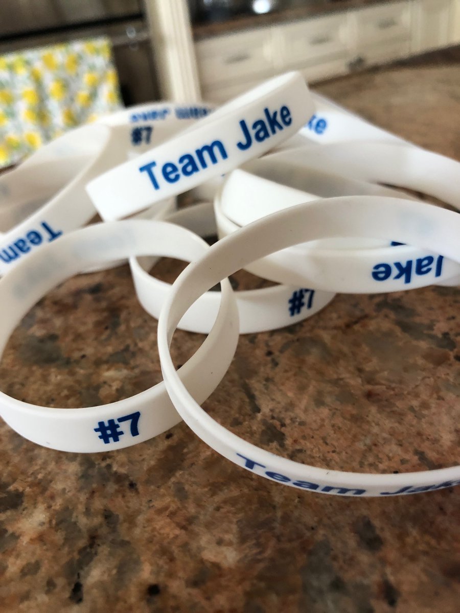 LancerBaseball3's tweet photo. TEAMJAKE7 bracelets are back on sale. In these certain circumstances we will be doing drop off or pickup from a 6ft distance. Payments will be made through Venmo (Maddie-arsht) each bracelet will be $4! All funds will be donated to the TrialBlazers for Kids Foundation https://t.co/ZDyFsPFICT